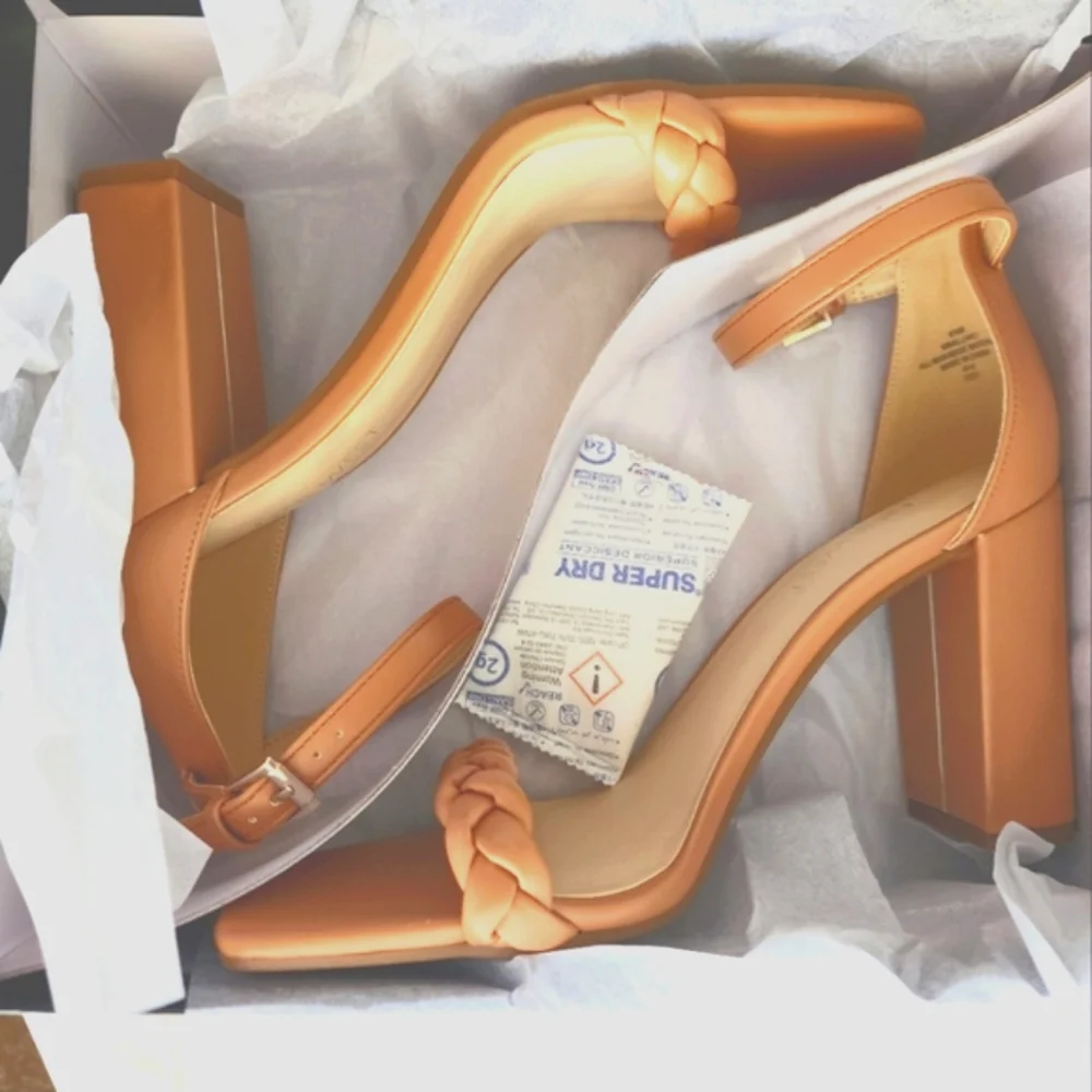 NINE WEST Women's Allha3 Braided Double Band Heel Sandals NIB. Size 8.5M - Picture 5 of 6